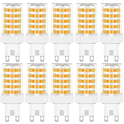 Immagine di RANBOO G9 LED 10W equivalenti a 80W, Bianco Caldo 3000K 800LM, Non Dimmerabile, AC 220 240V, Nessun Sfarfallio, Mini Ceramica Lampadina G9, 10 Pezzi