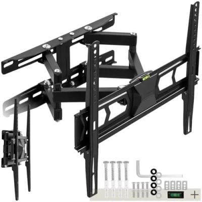 Immagine di TecTake Supporto universale staffa parete muro TV LCD TFT LED inclinabile e girevole Vesa 150X150 fino 400X400 portata massima: 60 kg 32 55&quot; distanza dalla 6,6 34cm