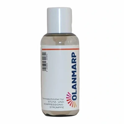 Immagine di Olanmarp detersivo concentrato liquido per calze di sostegno e a compressione lavaggio mano + lavabile in lavatrice (100 ml, senza rete biancheria)