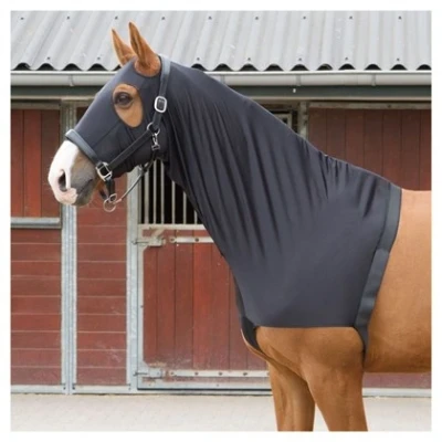 Immagine di Harry&#039;s Horse Protezione torace / cappuccio in lycra XL Nero