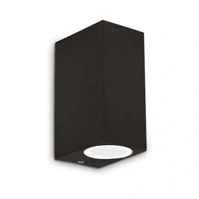 Immagine di ideal lux lampada da parete per esterni UP AP2 nera