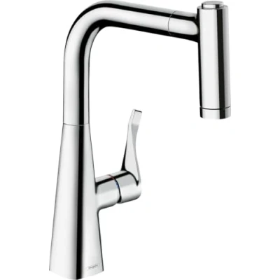 Immagine di hansgrohe Metris M71 Miscelatore cucina monocomando 220, doccetta estraibile, 2 getti, cromo, 14834000