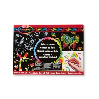 Immagine di Melissa &amp; Doug Scratch Art Combo de Luxe Fogli di Disegni, Multicolore, 15981