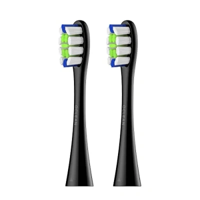 Immagine di Oclean Testine di Ricambio Professional Clean B02, Adpt per tutte le spazzole elettriche oceaniche adulti, Setole DuPont ™ certificate dalla FDA, Testa a pennello forma W, 2 Pezzi, Nero