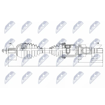 Immagine di NTY NPW VV 024 Albero motore / Semiasse Assale anteriore Dx 990 VOLVO: V60 I, S60 II, V70 3