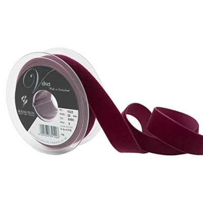 Immagine di Berisfords Nastro di velluto, 10,2 x 2,2 cm, colore: Bordeaux