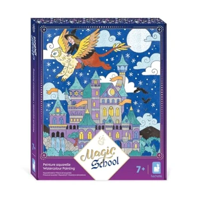 Immagine di Janod 4 Quadri con Linee Glitterate Pittura Ad Acquerello Tema Magia Magic School Kit Creativo per Bambini Apprendimento della Motricità Fine e Concentrazione dai 7 Anni J09108