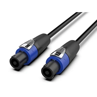 Immagine di Audibax Silver Cavo Speakon to Connettori di qualità Lunghezza 10 metri Numero pin 1 Rivestimento in PVC ad alta resistenza Isolamento massimo Diametro 6 mm