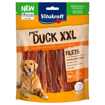 Immagine di Vitakraft pure DUCK XXL Strisce di Anatra Snack per cani Set %: 4 x 250 g