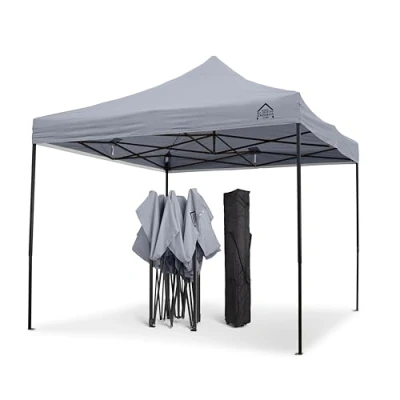 Immagine di All Seasons Gazebos: Gazebo pop up 3x3m completamente impermeabil Grigio metallizzato