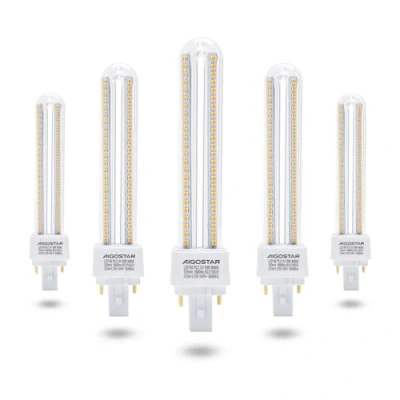 Immagine di Aigostar Lampadina PLC LED G24 15W, Bianco Caldo 3000K, 1620lm, Angolo a Fascio 360, Non Dimmerabile, Confezione da 5
