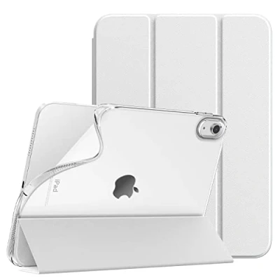 Immagine di TiMOVO Custodia Compatibile con iPad 10 Generazione 10,9&quot; 2022, Smart Cover in PU Supporto, Funzione di Auto Sveglia/Sonno, Retro TPU Morbido, Bianco
