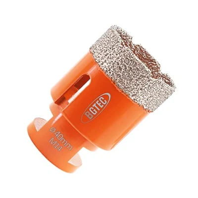 Immagine di BGTEC Punte per trapano diamantate a secco da 40 mm con filettatura M14 piastrelle in pietra di porcellana Mattone marmo ceramico