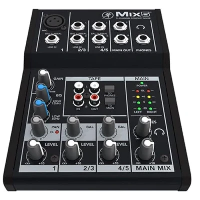 Immagine di MACKIE Mix5 Mixer Analogico Compatto a 5 Canali con EQ 2 Bande
