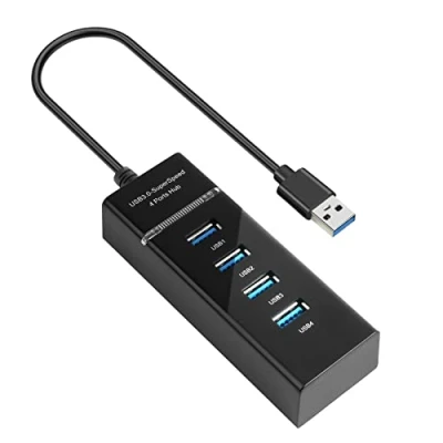 Immagine di AXFEE Hub Adattatore USB C Splitter Expander con 4 Porte 3.0, Dongle 5Gbps OTG, per laptop, Xbox, Flash Drive, HDD, Console, Stampante, Fotocamera, Tastiera, Mouse