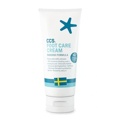 Immagine di CCS Crema piedi professionale per talloni screpolati e pelle secca 175ml con urea olio di eucalipto 10% Idrata ammorbidisce la dura ruvida i calli