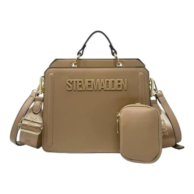 Immagine di Steve Madden Borsa a Tracolla Convertibile Bevelyn Donna, Cammello, Taglia Unica