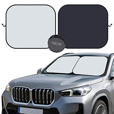Immagine di kinder Fluff Certificato Parasole Auto parabrezza con 99,87% UV Sole Protezzione 210T Riflettenti Tende per interno 60x73cm Interni Accessori Tendine 2x(S)