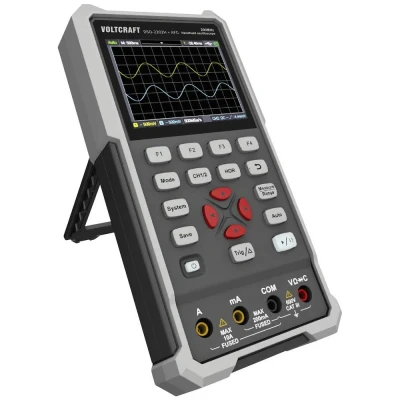 Immagine di Voltcraft, Multimetro, Oscilloscopio portatile DSO 2202H + AFG 200MHz 2 canali 1 GSa/s 8 kpts Bit 1pce. (CAT II 400V)