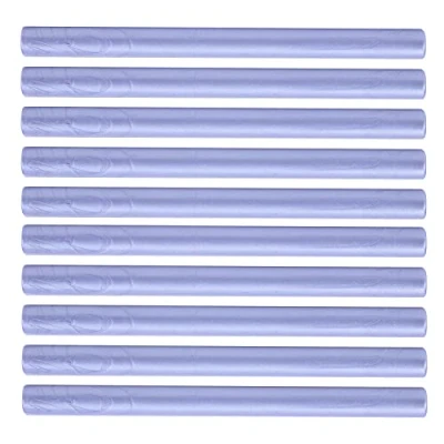 Immagine di Kit Timbri Cera, Ceralacca Strumento Timbro Rotondo Piccolo Bastoncini Cera Sigillante 10 Pezzi Multicolore per Buste Inviti Confezione (Viola Ghiaccio)