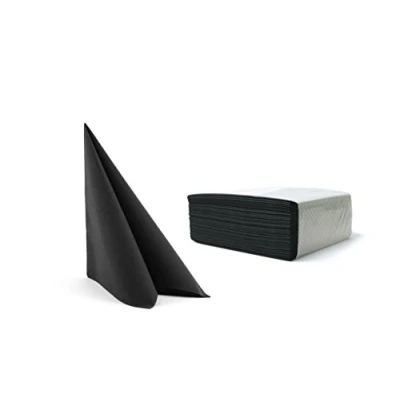 Immagine di Alvotex Airlaid Tovaglioli, Cotone, Nero, 40 x cm