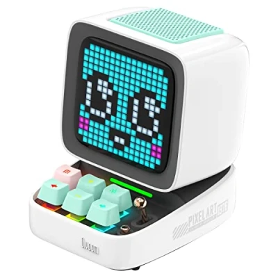 Immagine di Divoom Ditoo Altoparlante Bluetooth Portatile con Display Pixel Retro, Controllo Smartphone APP/Tastiere Meccaniche Retroilluminate RGB (Rosa)