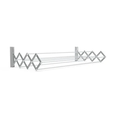 Immagine di stendibiancheria Juwel Ruck Zuck 100 (lunghezza di asciugatura 6,6 m, da parete estensibile, larghezza cm, portata massima 20 kg) 40132, argento