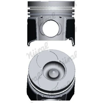 Immagine di NÜRAL 87 422300 10 Pistone 80 con canale raffreddamento, porta fascia elastica, per biella trapezoidale RENAULT: MEGANE 3