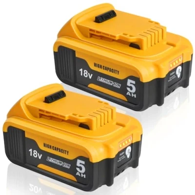 Immagine di 2X Waitley DCB184 5.0Ah Batteria Per Dewalt 18V DCB180 DCB181 DCB182 DCB200 DCB201 DCB204 Utensili Elettrici Senza Fili Serie agli Ioni di Litio