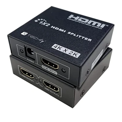 Immagine di Techly 365818 Splitter HDMI 4K UHD 3D a 2 Vie Nero