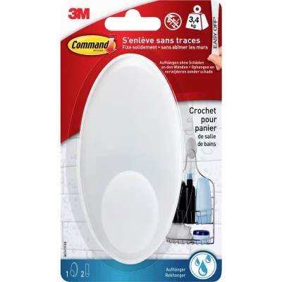 Immagine di 3M Mensola per doccia bagno Command™ (L x L A) 127 64 41 mm Bianco Contenuto: 1 pz.