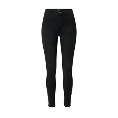 Immagine di ONLY Onlroyal HW SK Hem Zip Clean La Pimbox Jeans, Nero delavé, (XL) W x 32L Donna
