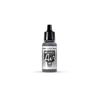 Immagine di Vallejo Model Air Colore Acrilico, Nero (Metallic Black), 17 ml