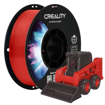 Immagine di Creality Official TPU Red 1KG, Filament 1.75mm Tougher and Stronger 3D Printer, Less Tangle Dimensional Accuracy +/ 0.03mm 1kg/Roll(2.2lbs) Fit for Most FDM Printers