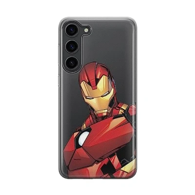 Immagine di Ert Group custodia per cellulare Samsung S23 PLUS originale e con licenza ufficiale Marvel, modello Iron Man 005 adattato in modo ottimale alla forma dello smartphone, parzialmente trasparente