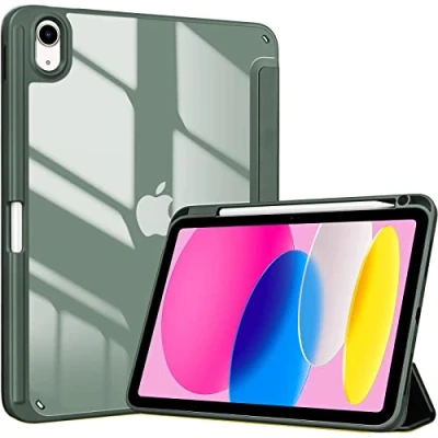 Immagine di ProCase per iPad 10a Generazione Custodia 2022 [A2696 A2757 A2777], 10,9 Pollici Sottile Protettiva Leggera Smart Cover 10, Auto Sveglia/Sonno Verde Oliva