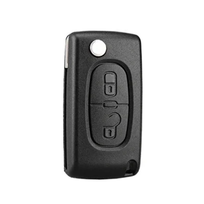 Immagine di Heart Horse 2 Pulsanti Guscio chiave telecomando compatibile con Peugeot 107 207 307 307S 308 407 607 Citroen C2 C3 C4 C5 C6 C8 Xsara CE0536 （con scanalatura senza supporto batteria)