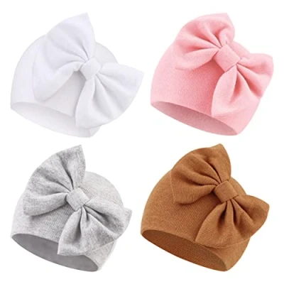 Immagine di DRESHOW Cappelli per Neonato Cappello da Ospedale Berretto con Fiocco 0 6 mesi