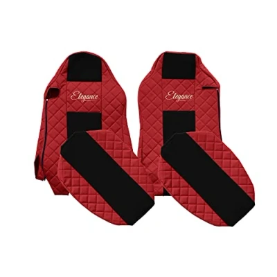 Immagine di F CORE Coprisedili Camion Compatibile per Man TGX 01.07 03.20 Conducente ISRI Passeggero Posti Diversi Rosso