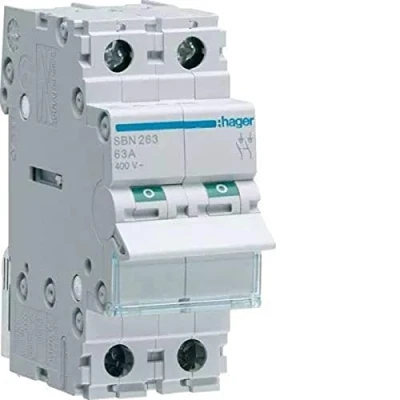 Immagine di Interruptor modular, 2 polos, 63A