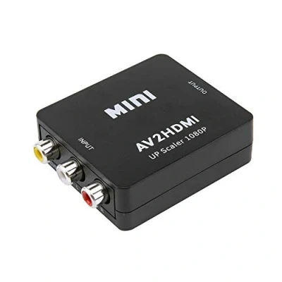 Immagine di Eono AV a HDMI Adattatore, Convertitore, 1080P Mini Composito CVBS Video Audio Adapter Supporto PAL/NTSC Compatibile con PC/Laptop/PS5/PS4/TV/STB/VCR/DVD, Nero