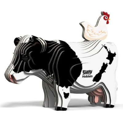 Immagine di EUGY 079 Mucca Holstein. Eco Friendly 3D Paper Puzzle