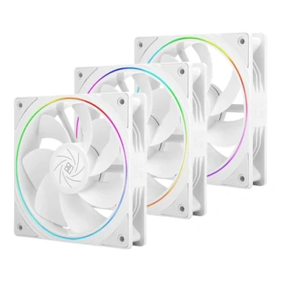 Immagine di Thermalright TL S12RW X3 CPU Fan 120 mm Reverse Case Cooler Viene fornito con illuminazione ARGB, raffreddamento velocità di 1500 RPM, Bianco PC PWM Silent Computer
