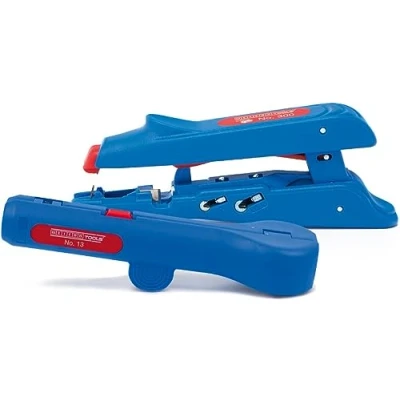Immagine di WEICON Set d&#039;installazione elettrica No. 1 con pinza a crimpare e spellacavi tondo, blu/rosso