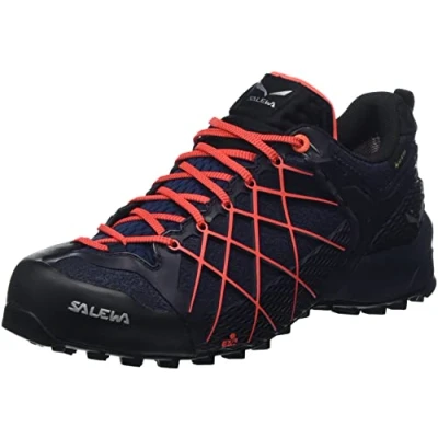 Immagine di SALEWA Ws Wildfire Gore tex, Scarpe da Escursionismo Donna, Navy Blazer Fluo Coral, 41 EU