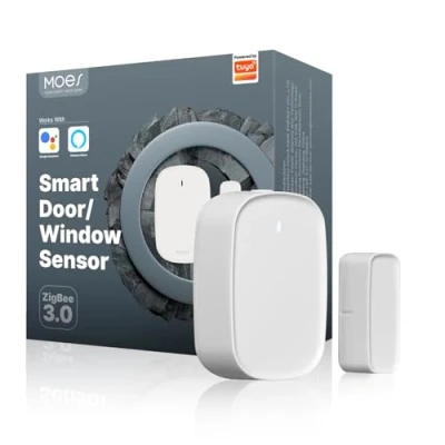 Immagine di MOES Sensore Intelligente per Porta e Finestra, Richiede ZigBee Tuya/MOES Gateway, Rilevatore Wireless Sistema di Allarme Smart Home, compatibile con Life/MOES/Tuya APP