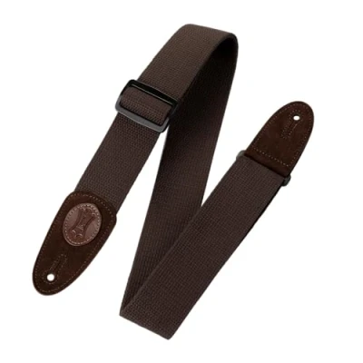 Immagine di Levy&#039;s MSSC8 XL BRN Tracolla Per Chitarra 2&quot; Signature Series Cotton Strap Brown
