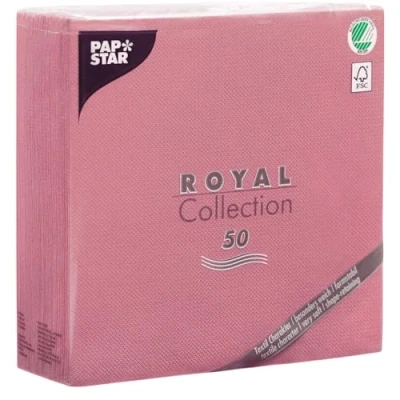 Immagine di PAPSTAR Tovaglioli, Fazzoletto, Colore: Rosa, 7.8 x 20 cm, 50 unità