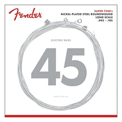 Immagine di Fender Super 7250 Set Corde per Basso Elettrico, Calibro 045/105, Scala Lunga, Nickel Placcato