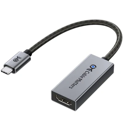 Immagine di Cable Matters 48 Gbps Adattatore USB C HDMI 2.1 (USB to 2.1)per 4K 120 Hz e 8K 60Hz HDR Compatibile con Porte Thunderbolt 3 4 1,8 m La risoluzione Massima su Mac è a 60